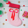 Personalised Bow Bright Christmas Stocking, thumbnail 5 of 8