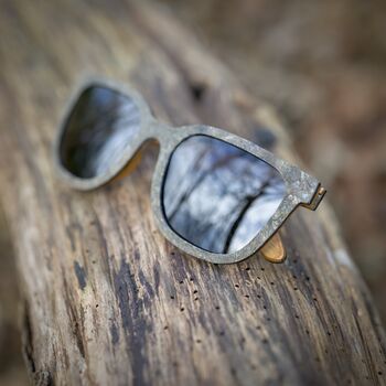 Driskills Slate Frame Polarised Dark Lens Sunglasses, 3 of 7