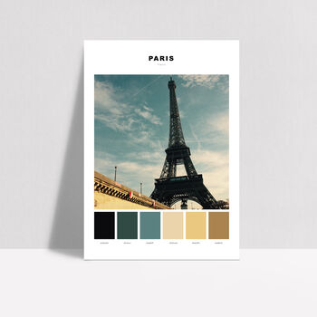 Paris Eiffel Tower, Colour Palette Print, 3 of 4