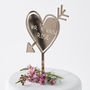 Personalised Carved Heart Cake Topper, thumbnail 2 of 8