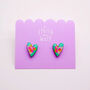 Riso Heart Studs, thumbnail 4 of 6