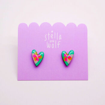 Riso Heart Studs, 4 of 6