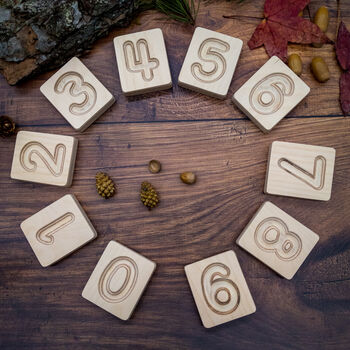 Handcrafted Wooden Number Cuboids In Natural, 2 of 8