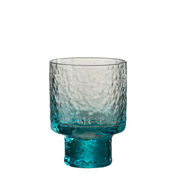 Rippled Aquamarine Ombré Water Glasses Set Of Six, 2 of 4