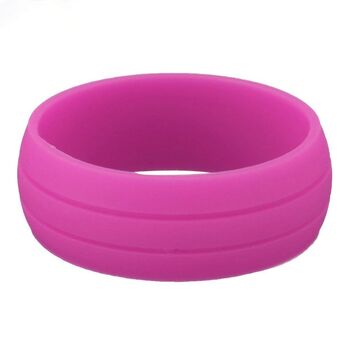 Handmade Grooved Unisex Flexible Silicone Ring, 7 of 11