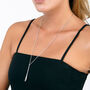 Long Drop Necklace In Gold Plated, thumbnail 3 of 5