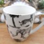 Set Of Six China Aspen Mugs In Black Safari Design, thumbnail 11 of 12
