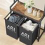 Two Section Laundry Basket With Clothes Rail Shelf, thumbnail 6 of 12