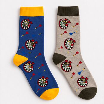 Darts Themed Socks With Personalised Label Sleeve, 4 of 4