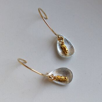 Circular Hook Brushed Drop Fair Trade Earrings, 3 of 7