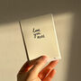 Hand Printed Valentines Card 'I love you more', thumbnail 2 of 3