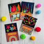 Colourful Illustrated Christmas Card Pack, thumbnail 1 of 6