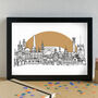 Bradford Skyline Cityscape Art Print Unframed, thumbnail 1 of 6