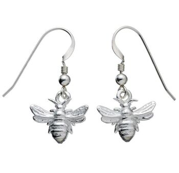 Sterling Silver 3D Bumble Bee Earrings, 3 of 7