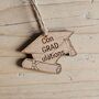 'Congradulations' Wooden Hanging Decoration And Card, thumbnail 2 of 2