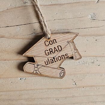 'Congradulations' Wooden Hanging Decoration And Card, 2 of 2