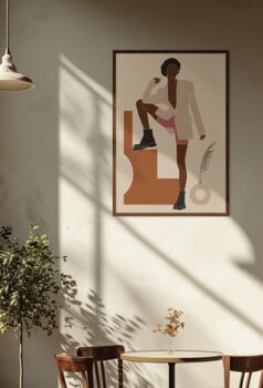 Bold Grace Set Of Three Black Woman Wall Art Prints, 5 of 5