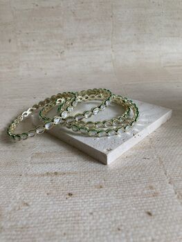 Indian Antique Gold Plated Kundan Bangles Two.Eight, 4 of 4