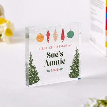 Personalised First Christmas Acrylic Plaque, 12 of 12