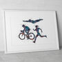 Womens Triathlon Sports Print, thumbnail 2 of 4