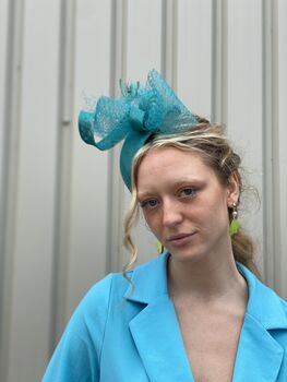 Turquoise Percher Hat 'Flutter', 2 of 6