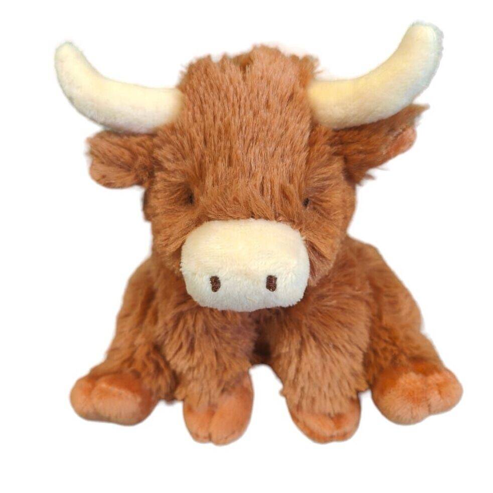 Double Sided Engraved Longhorn Highland Soft Toy Cow By Jomanda Soft Plush Toys Ts 