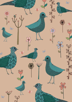 Vibrant Birds And Flowers Print, 2 of 2