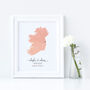 Personalised Ireland Engagement Map Print, thumbnail 5 of 10