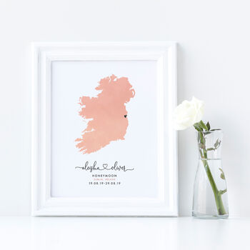 Personalised Ireland Engagement Map Print, 5 of 10