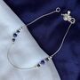 Pure Silver Beaded Evil Eye Nazar Payal Anklet, thumbnail 1 of 3