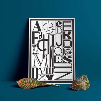 Alphabet Typography A3, A4 Or A5 Print, 4 of 4
