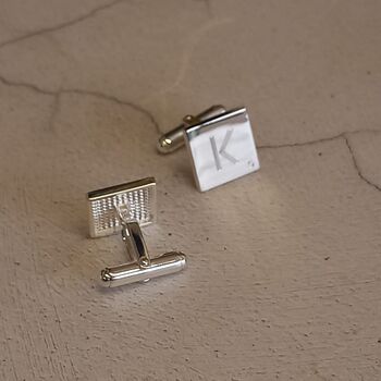 Personalised Silver Word Game Cuff Links, 5 of 8