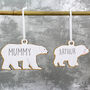 Personalised Polar Bear Family Christmas Decorations, thumbnail 4 of 11