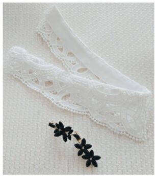 The 'Sleek Stylised' Statement White Pearl Collar, 7 of 7
