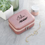 Personalised Wreath Pink Travel Jewellery Case, thumbnail 1 of 12