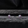 Minimalist Purple Opal Huggie Hoop Threader Earrings, thumbnail 1 of 9