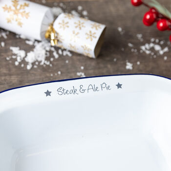 Personalised Steak And Ale Pie Dish, 6 of 6
