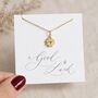 Gold Plated Four Leaf Clover Necklace, thumbnail 2 of 7