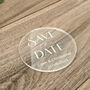 Personalised Acrylic Minimal Save The Date Hanging, thumbnail 1 of 5