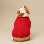 Plain Knitted Red Dog Jumper, thumbnail 3 of 6