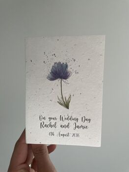 Personalised Plantable Wedding Card And Plant A Tree, 2 of 8