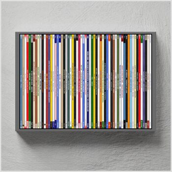 60th Birthday Print Music Number Ones Gift, 9 of 10