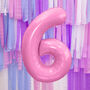 Pink Any Age Foil Number Birthday Balloon, thumbnail 2 of 10
