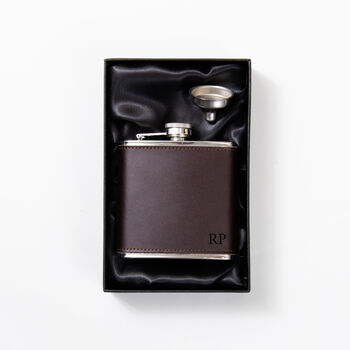 Personalised Leather Hip Flask, 7 of 7