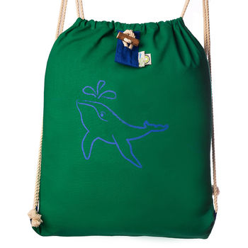 Humpback Whale Roll Up Drawstring Rucksack, 5 of 7
