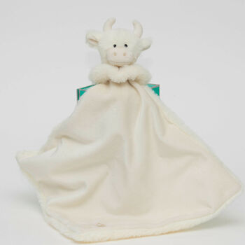 Highland Cream Cow Baby Toy Soother Comforter, Boxed, 4 of 8