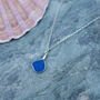 Cornish Sea Glass Pendant Rare Blue, thumbnail 3 of 6
