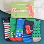 Dinosaur Baby Socks Gift Box, thumbnail 1 of 3