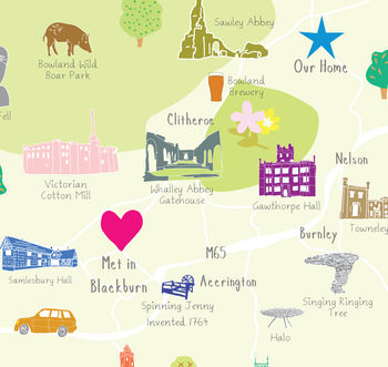 Personalised Lancashire Map: Add Favourite Places, 4 of 4