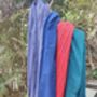 Nepali Cotton Scarf, Blue Stripes, Ethically Handmade, thumbnail 6 of 6
